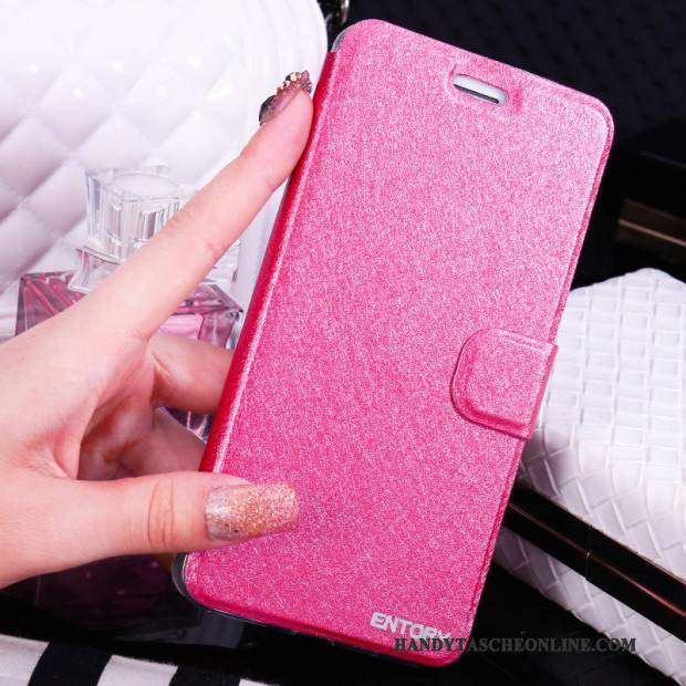 Hülle Huawei G7 Plus Lederhülle Handyhüllen Rosa, Case Huawei G7 Plus Neu