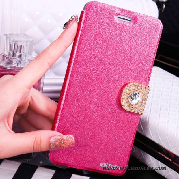 Hülle Huawei G7 Plus Lederhülle Handyhüllen Rosa, Case Huawei G7 Plus Neu