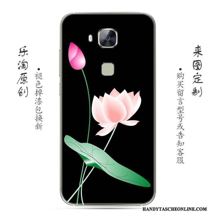 Hülle Huawei G7 Plus Silikon Blumen Handyhüllen, Case Huawei G7 Plus Weiche Rosa Rose