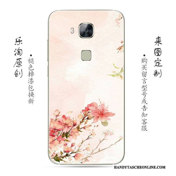 Hülle Huawei G7 Plus Silikon Blumen Handyhüllen, Case Huawei G7 Plus Weiche Rosa Rose