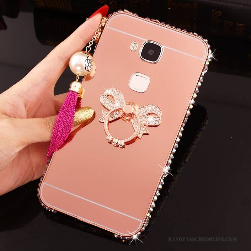 Hülle Huawei G7 Plus Strass Handyhüllen Anti-sturz, Case Huawei G7 Plus Metall Schwer Grenze