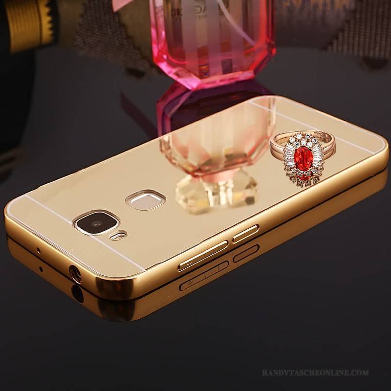 Hülle Huawei G7 Plus Strass Handyhüllen Trend, Case Huawei G7 Plus Schutz Gold Grenze