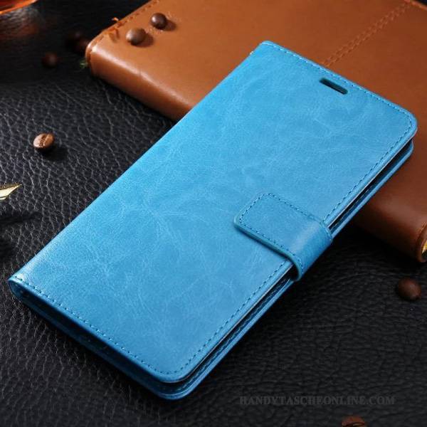 Hülle Huawei G7 Plus Weiche Trend Blau, Case Huawei G7 Plus Lederhülle Pu Handyhüllen