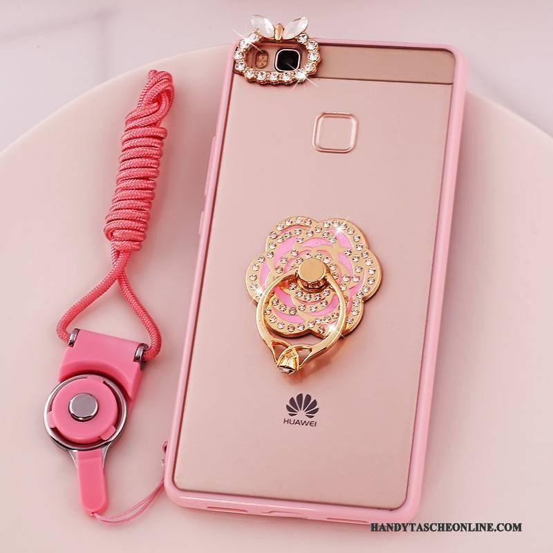 Hülle Huawei G9 Lite Silikon Rosa Jugend, Case Huawei G9 Lite Weiche Handyhüllen Hängende Verzierungen