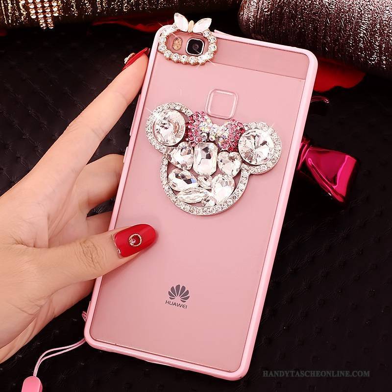 Hülle Huawei G9 Lite Strass Jugend Rosa, Case Huawei G9 Lite Weiche Handyhüllen Trend