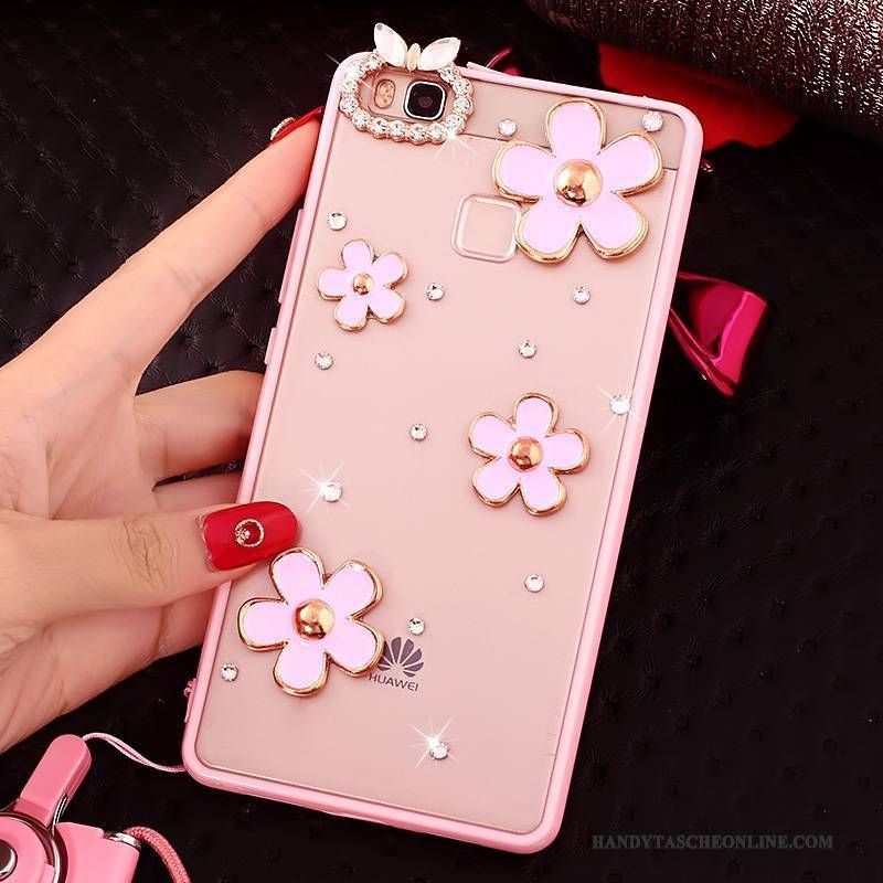 Hülle Huawei G9 Lite Strass Jugend Rosa, Case Huawei G9 Lite Weiche Handyhüllen Trend