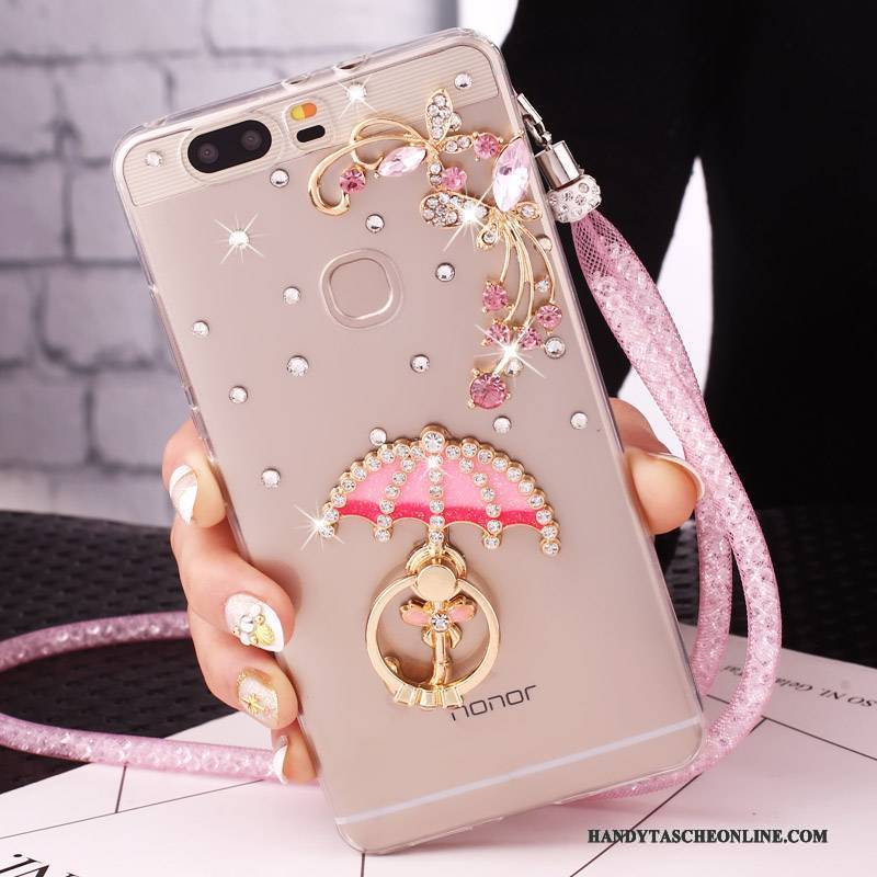 Hülle Huawei G9 Lite Strass Rosa Jugend, Case Huawei G9 Lite Schutz Anti-sturz Ring