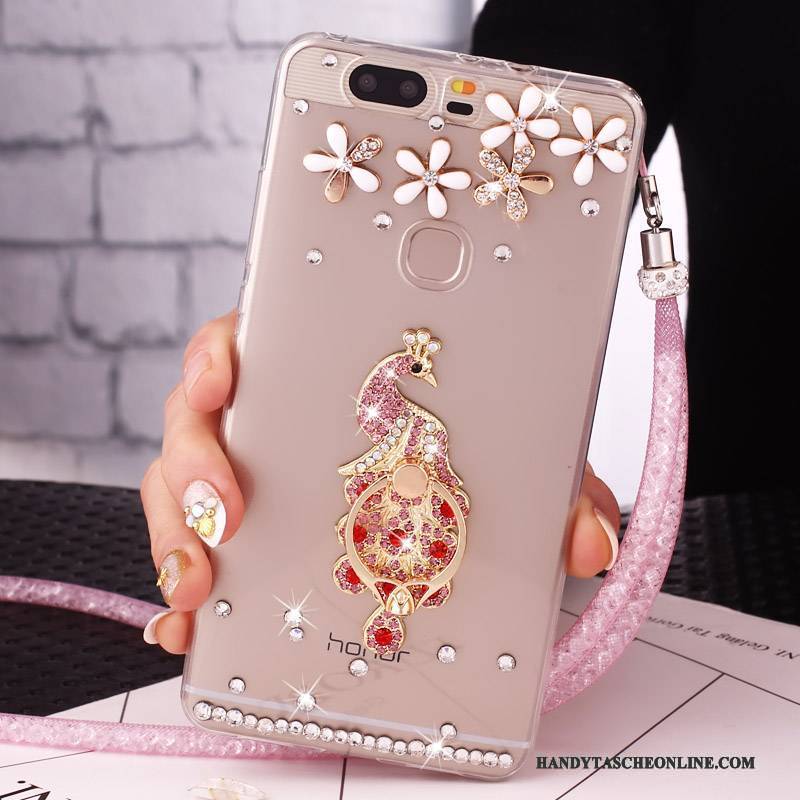 Hülle Huawei G9 Lite Strass Rosa Jugend, Case Huawei G9 Lite Schutz Anti-sturz Ring