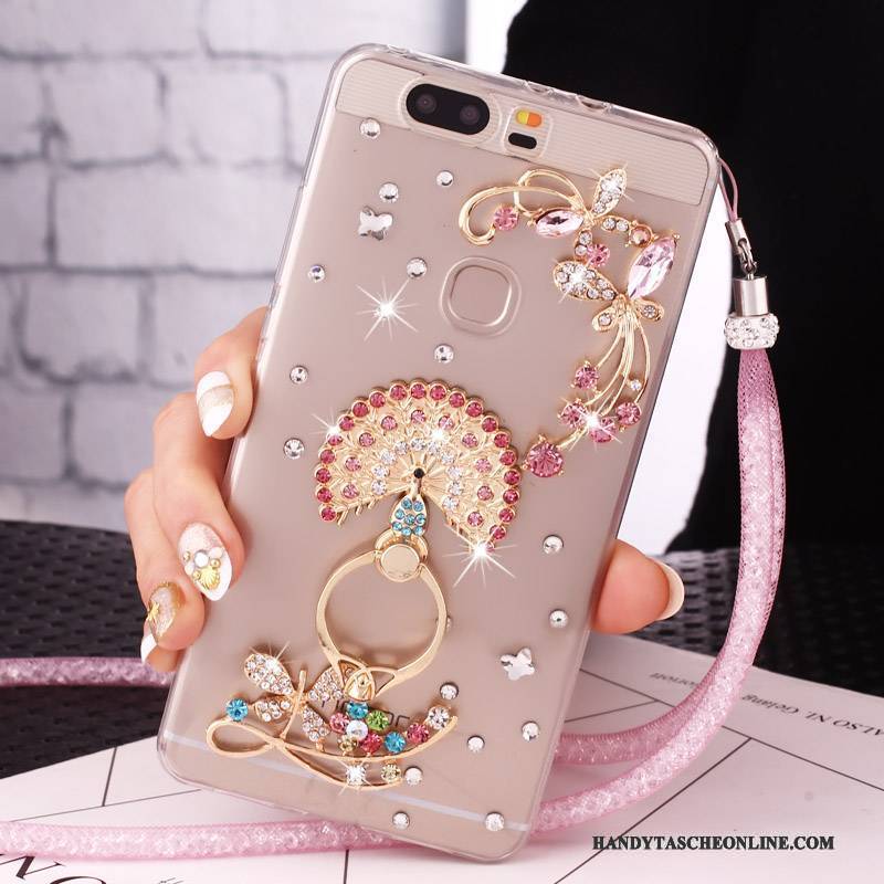 Hülle Huawei G9 Lite Strass Rosa Jugend, Case Huawei G9 Lite Schutz Anti-sturz Ring