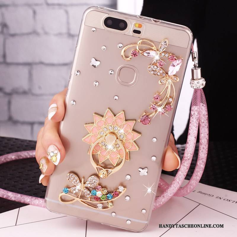 Hülle Huawei G9 Lite Strass Rosa Jugend, Case Huawei G9 Lite Schutz Anti-sturz Ring