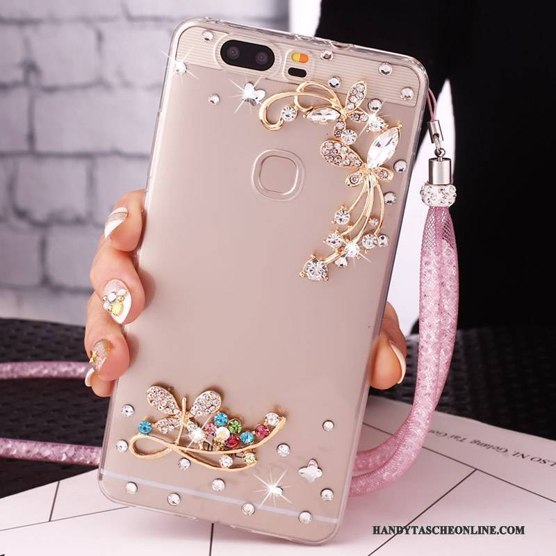 Hülle Huawei G9 Lite Strass Rosa Jugend, Case Huawei G9 Lite Schutz Anti-sturz Ring