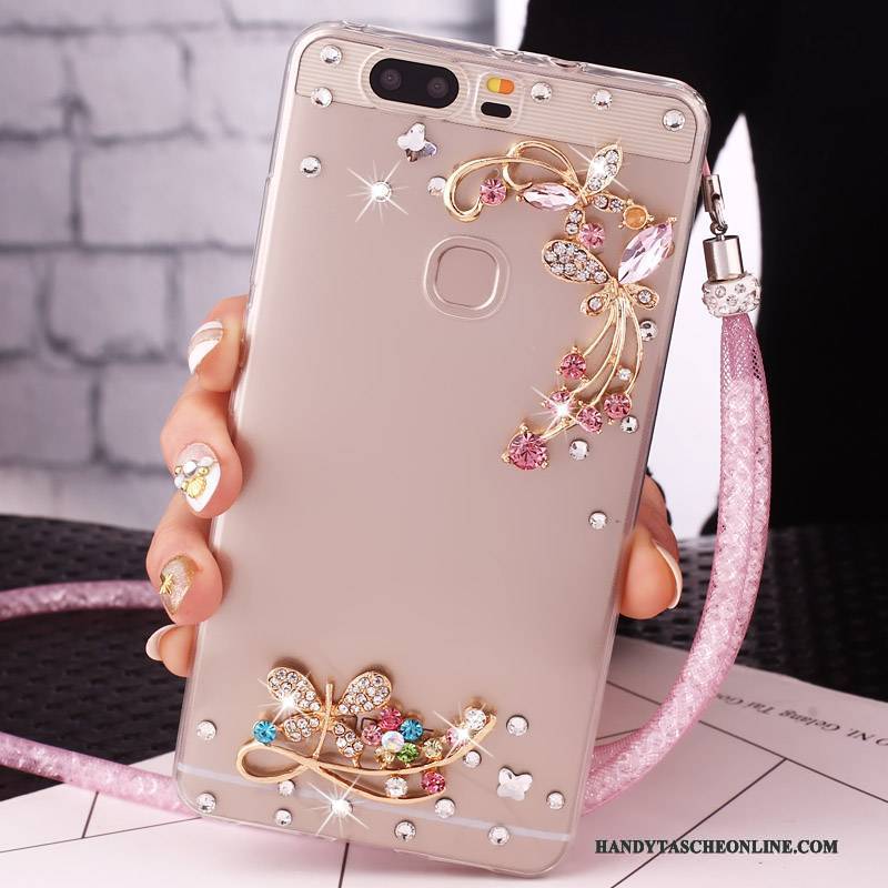 Hülle Huawei G9 Lite Strass Rosa Jugend, Case Huawei G9 Lite Schutz Anti-sturz Ring