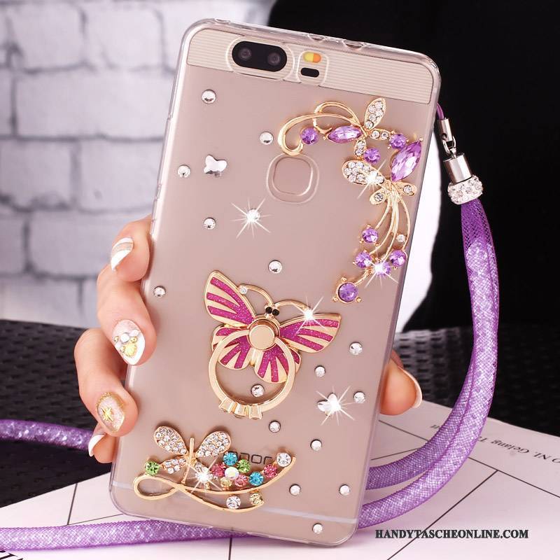 Hülle Huawei G9 Lite Strass Rosa Jugend, Case Huawei G9 Lite Schutz Anti-sturz Ring