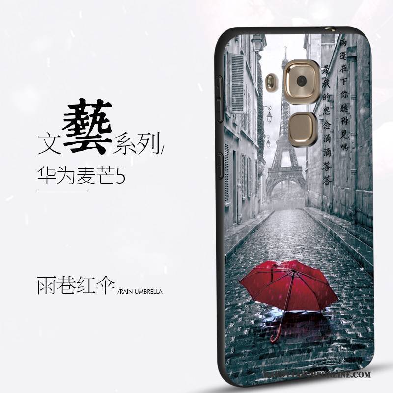 Hülle Huawei G9 Plus Kreativ Schwarz Trend, Case Huawei G9 Plus Silikon Persönlichkeit Handyhüllen