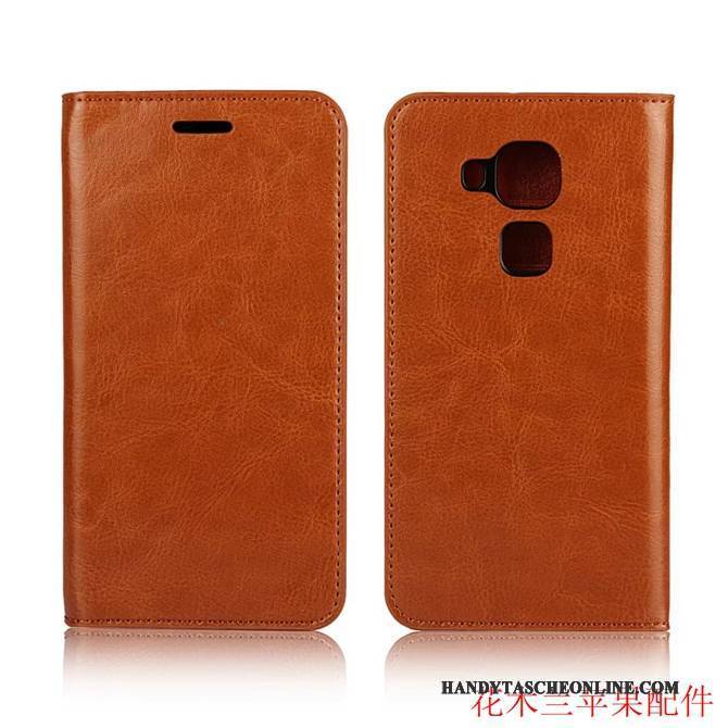 Hülle Huawei G9 Plus Leder Rot Anti-sturz, Case Huawei G9 Plus Folio Handyhüllen