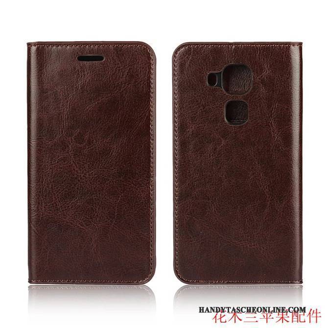 Hülle Huawei G9 Plus Leder Rot Anti-sturz, Case Huawei G9 Plus Folio Handyhüllen