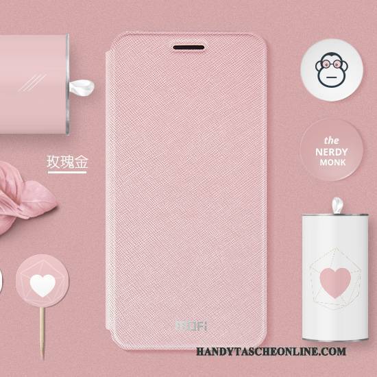 Hülle Huawei G9 Plus Lederhülle Anti-sturz Rosegold, Case Huawei G9 Plus Taschen Handyhüllen