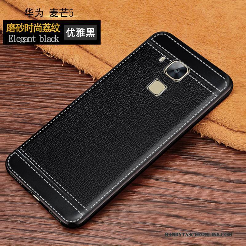 Hülle Huawei G9 Plus Lederhülle Einfach Membran, Case Huawei G9 Plus Schwarz Niedliche