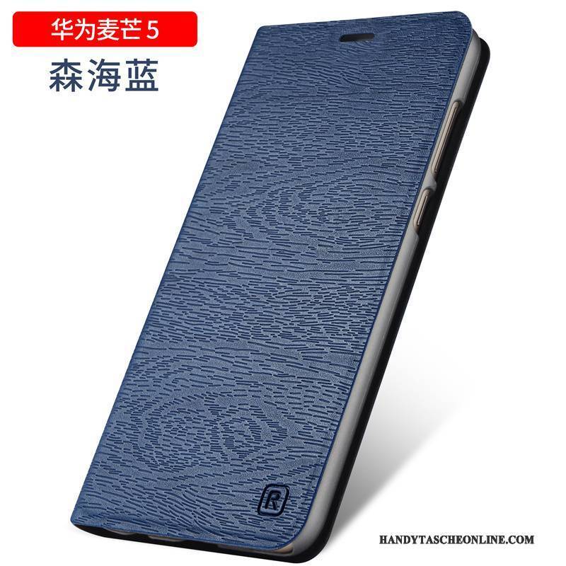 Hülle Huawei G9 Plus Lederhülle Grün Anti-sturz, Case Huawei G9 Plus Folio Handyhüllen