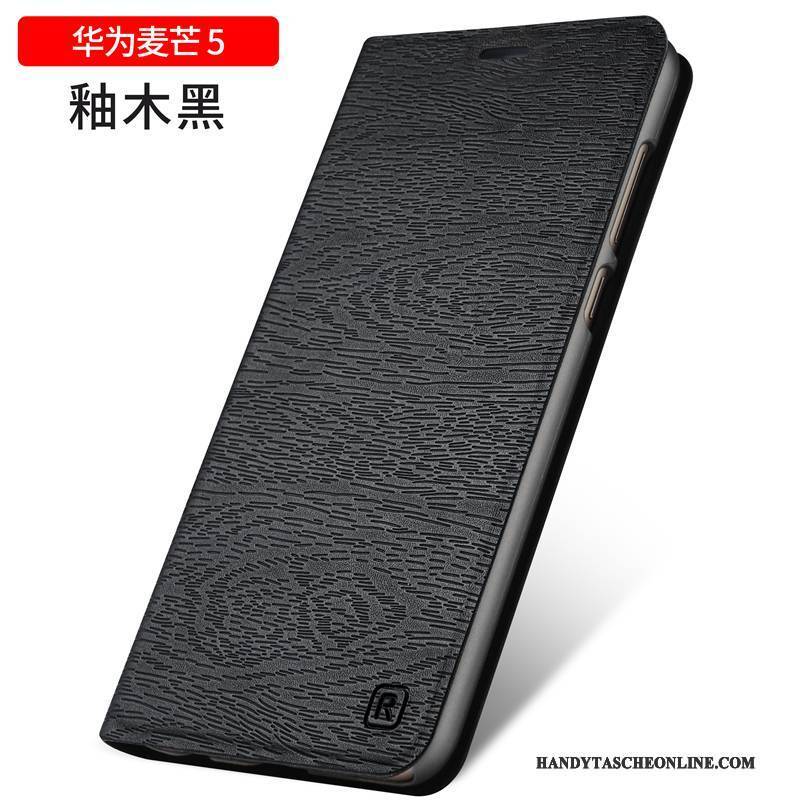 Hülle Huawei G9 Plus Lederhülle Grün Anti-sturz, Case Huawei G9 Plus Folio Handyhüllen