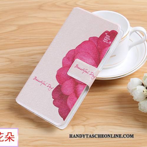 Hülle Huawei G9 Plus Lederhülle Rosa Handyhüllen, Case Huawei G9 Plus Schutz