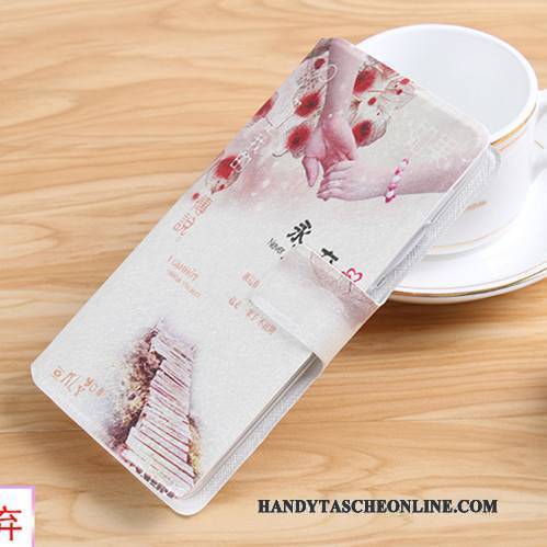 Hülle Huawei G9 Plus Lederhülle Rosa Handyhüllen, Case Huawei G9 Plus Schutz