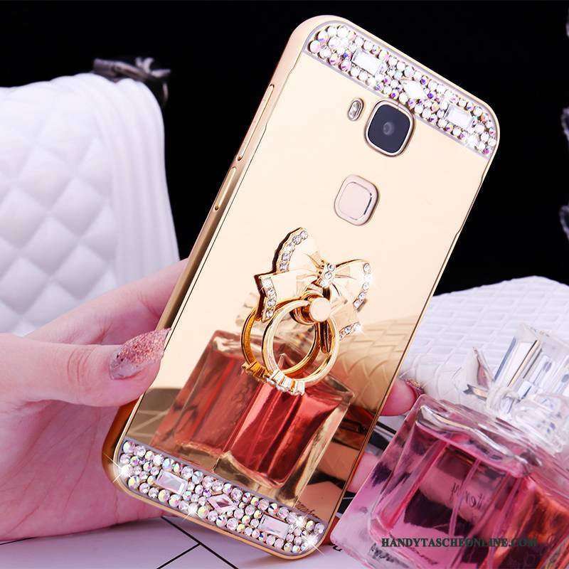 Hülle Huawei G9 Plus Metall Grenze Rosegold, Case Huawei G9 Plus