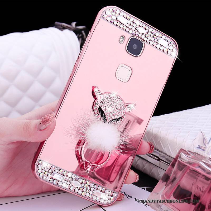 Hülle Huawei G9 Plus Metall Grenze Rosegold, Case Huawei G9 Plus