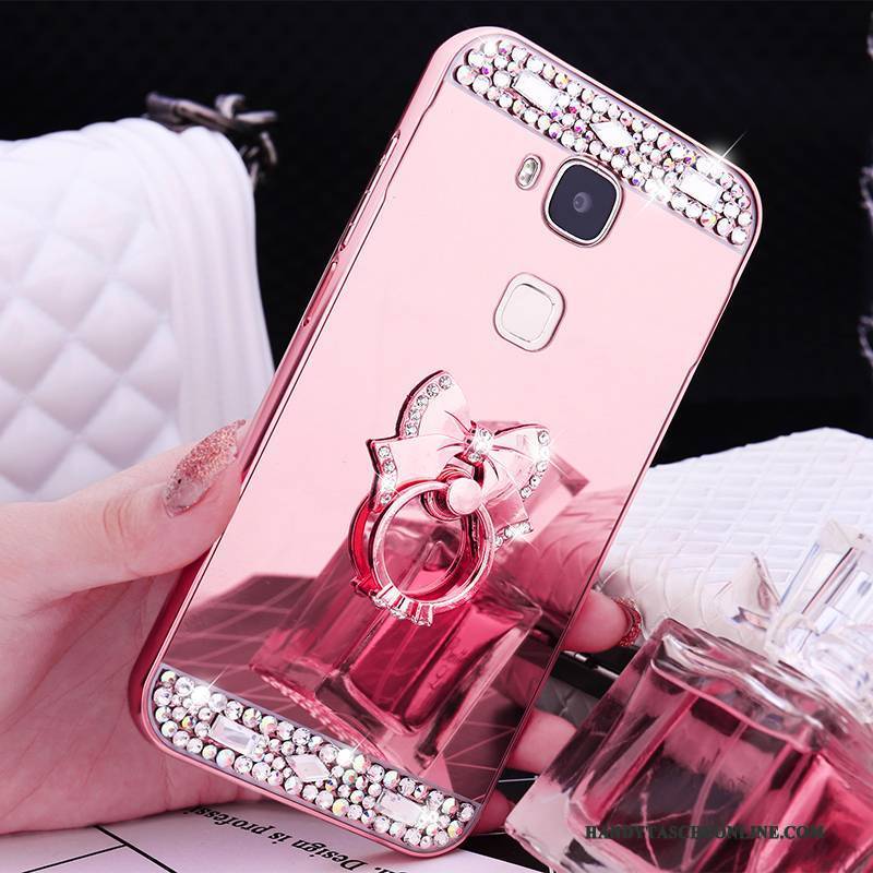 Hülle Huawei G9 Plus Metall Grenze Rosegold, Case Huawei G9 Plus