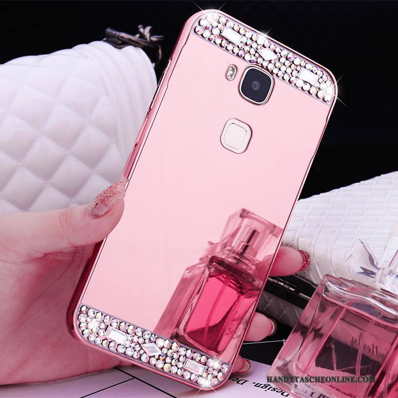 Hülle Huawei G9 Plus Metall Grenze Rosegold, Case Huawei G9 Plus