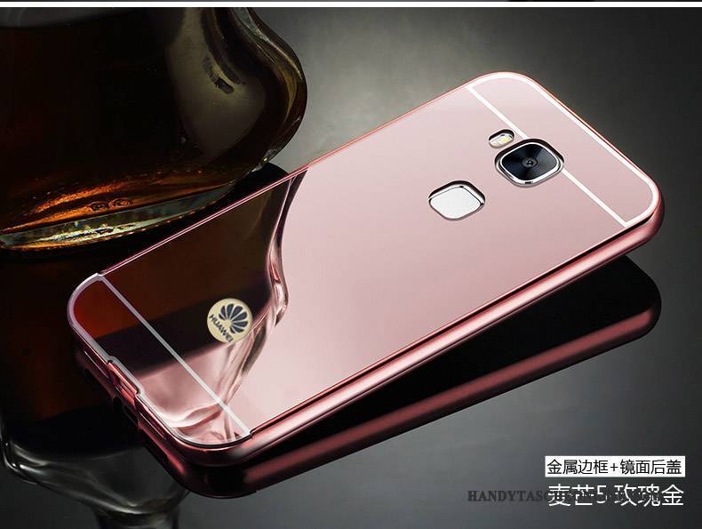 Hülle Huawei G9 Plus Metall Trend Spiegel, Case Huawei G9 Plus Schutz Grün Silber
