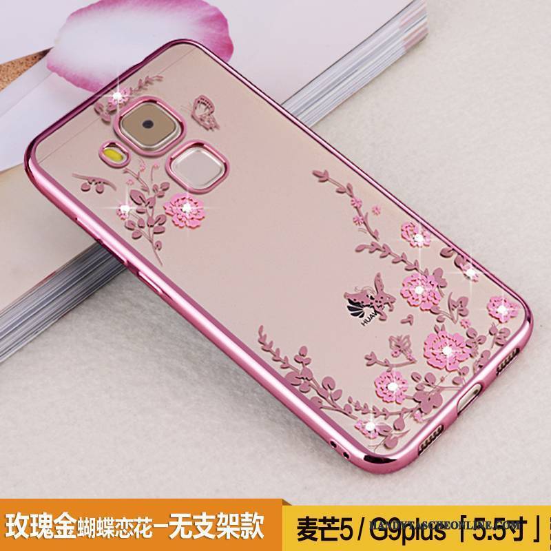 Hülle Huawei G9 Plus Schutz Anti-sturz Handyhüllen, Case Huawei G9 Plus Weiche Trend Rosegold