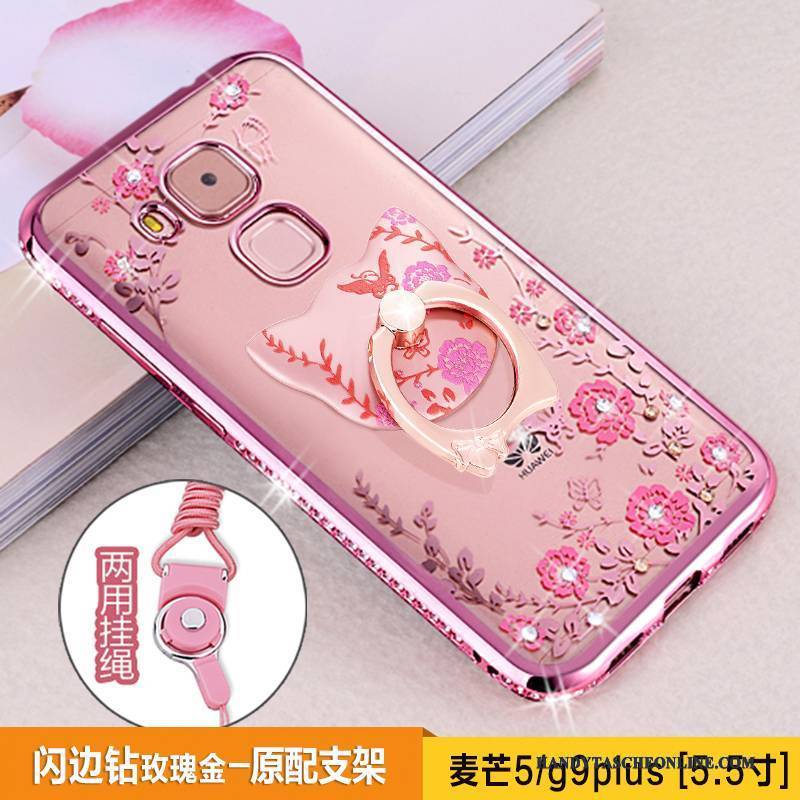 Hülle Huawei G9 Plus Schutz Anti-sturz Handyhüllen, Case Huawei G9 Plus Weiche Trend Rosegold