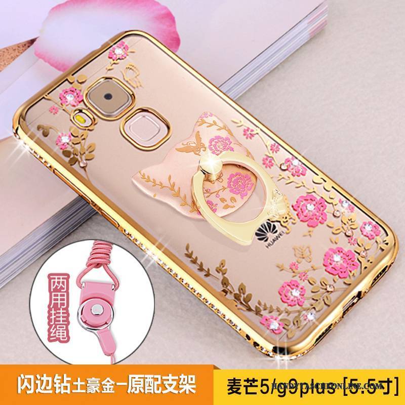 Hülle Huawei G9 Plus Schutz Anti-sturz Handyhüllen, Case Huawei G9 Plus Weiche Trend Rosegold