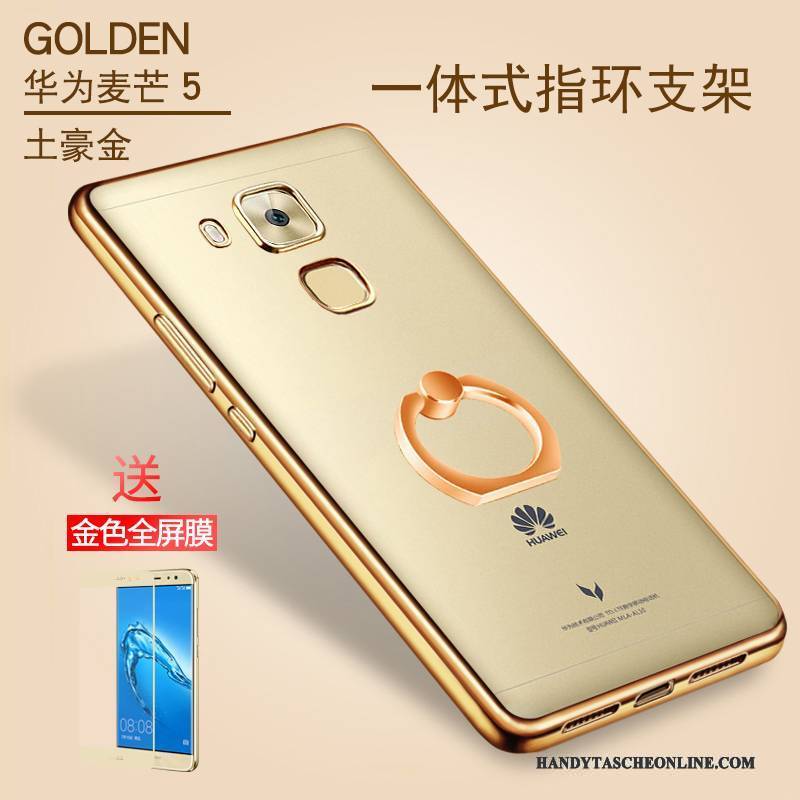 Hülle Huawei G9 Plus Schutz Neu Rosegold, Case Huawei G9 Plus Halterung Handyhüllen Ring