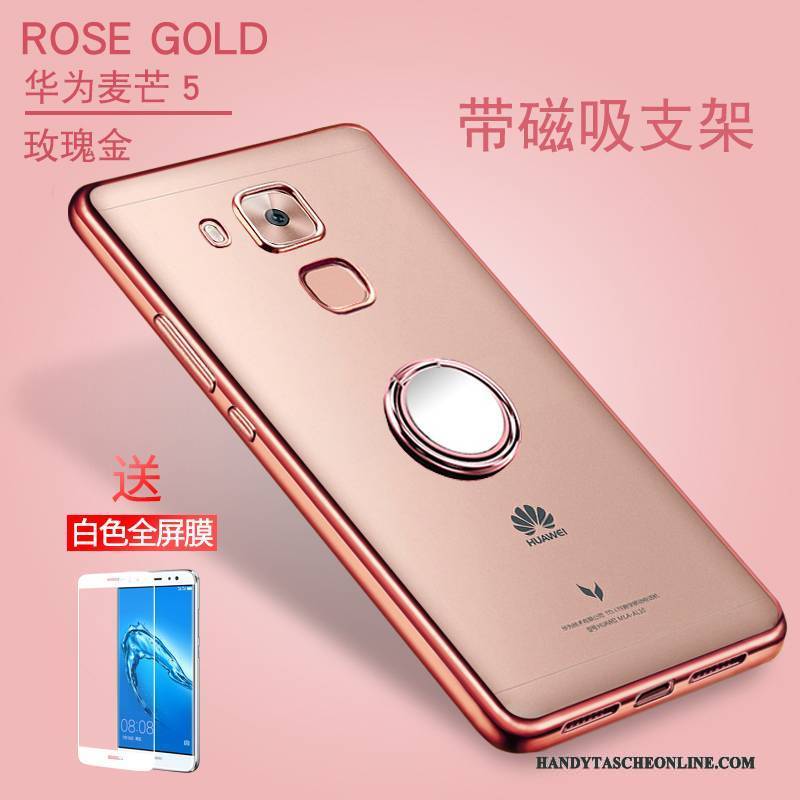 Hülle Huawei G9 Plus Schutz Neu Rosegold, Case Huawei G9 Plus Halterung Handyhüllen Ring