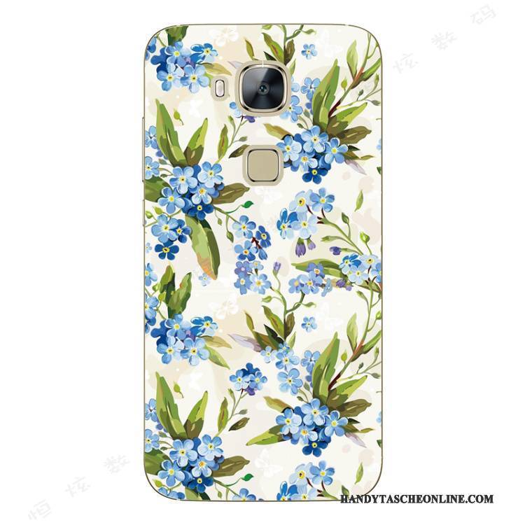 Hülle Huawei G9 Plus Silikon Blau Handyhüllen, Case Huawei G9 Plus Taschen Anti-sturz