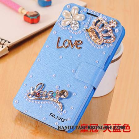 Hülle Huawei G9 Plus Strass Anti-sturz Trend, Case Huawei G9 Plus Schutz Handyhüllen Hellblau