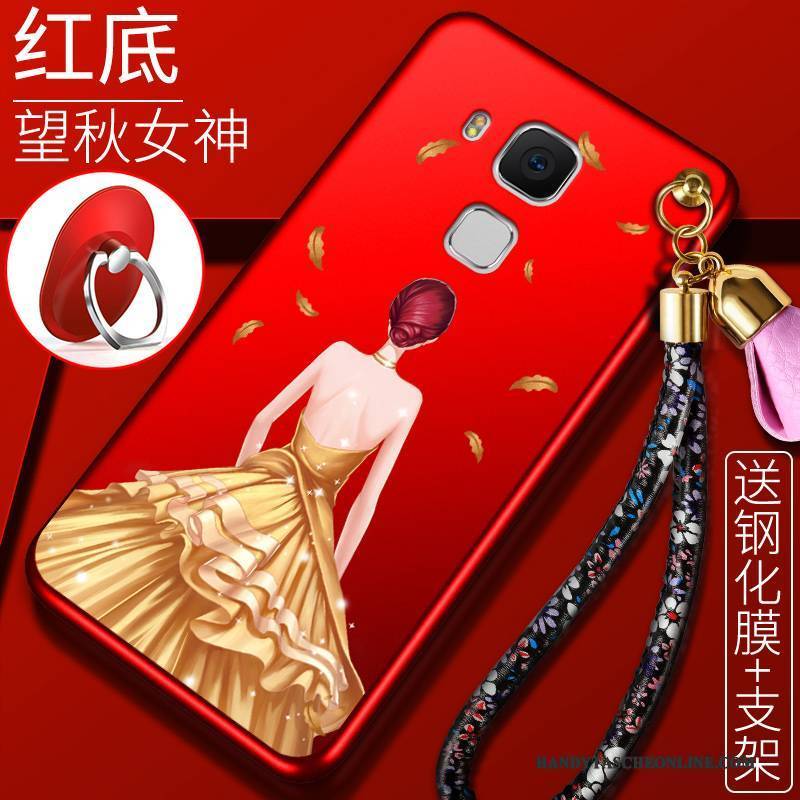 Hülle Huawei G9 Plus Taschen Trend Rot, Case Huawei G9 Plus Silikon Anti-sturz Persönlichkeit