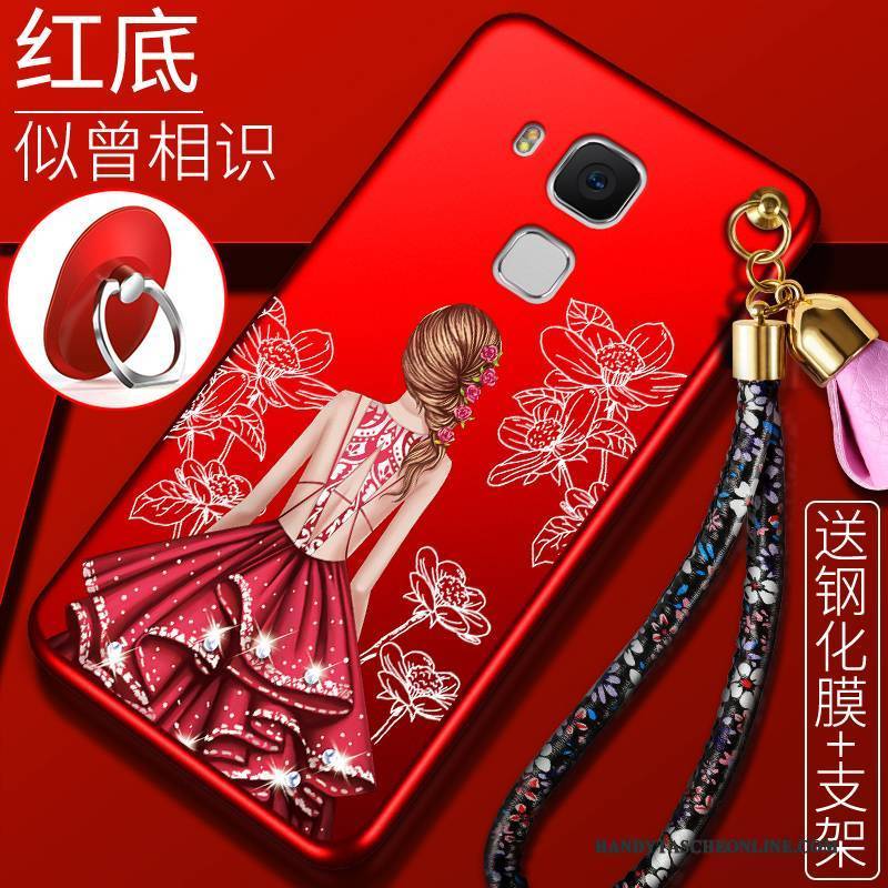 Hülle Huawei G9 Plus Taschen Trend Rot, Case Huawei G9 Plus Silikon Anti-sturz Persönlichkeit