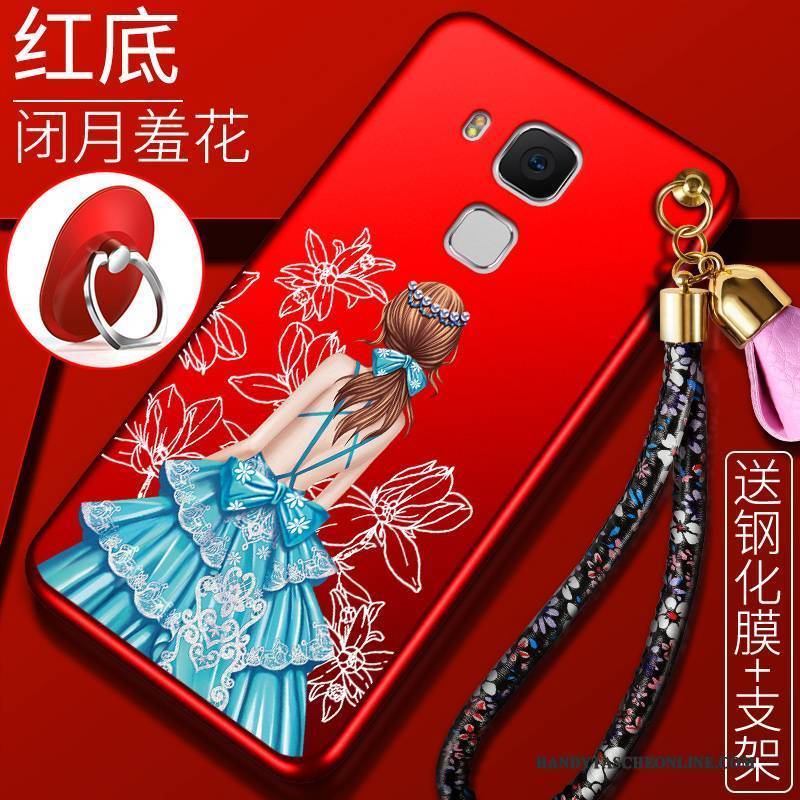 Hülle Huawei G9 Plus Taschen Trend Rot, Case Huawei G9 Plus Silikon Anti-sturz Persönlichkeit