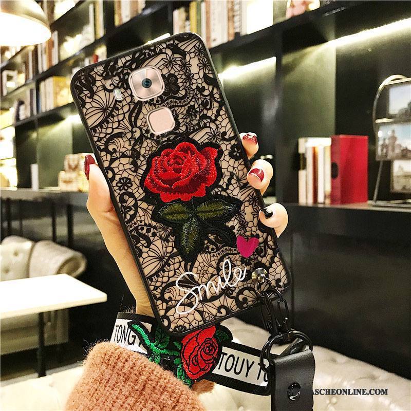 Hülle Huawei G9 Plus Weiche Anti-sturz Weiß, Case Huawei G9 Plus Silikon Trend Blumen