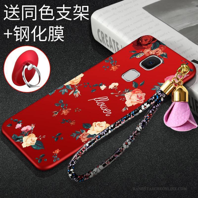 Hülle Huawei G9 Plus Weiche Handyhüllen Rot, Case Huawei G9 Plus Silikon Anti-sturz