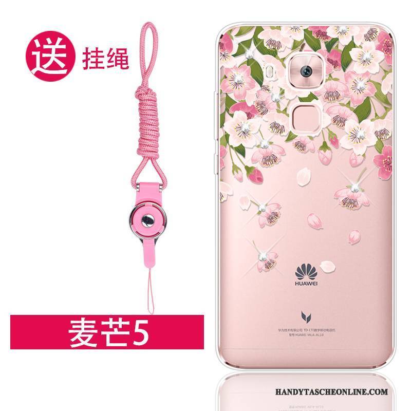 Hülle Huawei G9 Plus Weiche Rosa Anti-sturz, Case Huawei G9 Plus Silikon Handyhüllen