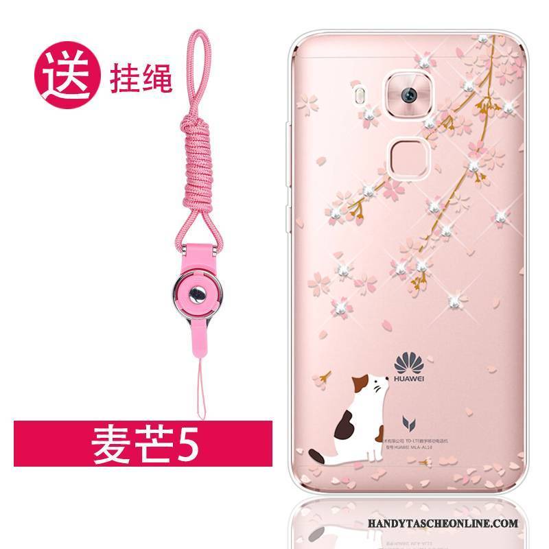 Hülle Huawei G9 Plus Weiche Rosa Anti-sturz, Case Huawei G9 Plus Silikon Handyhüllen