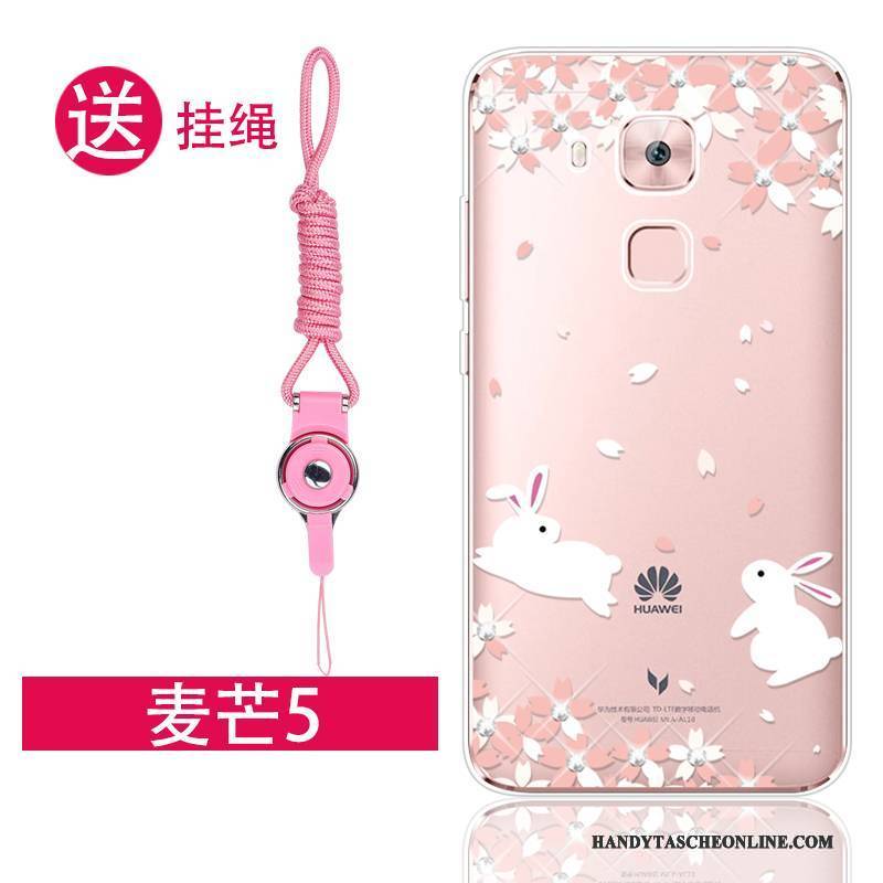 Hülle Huawei G9 Plus Weiche Rosa Anti-sturz, Case Huawei G9 Plus Silikon Handyhüllen