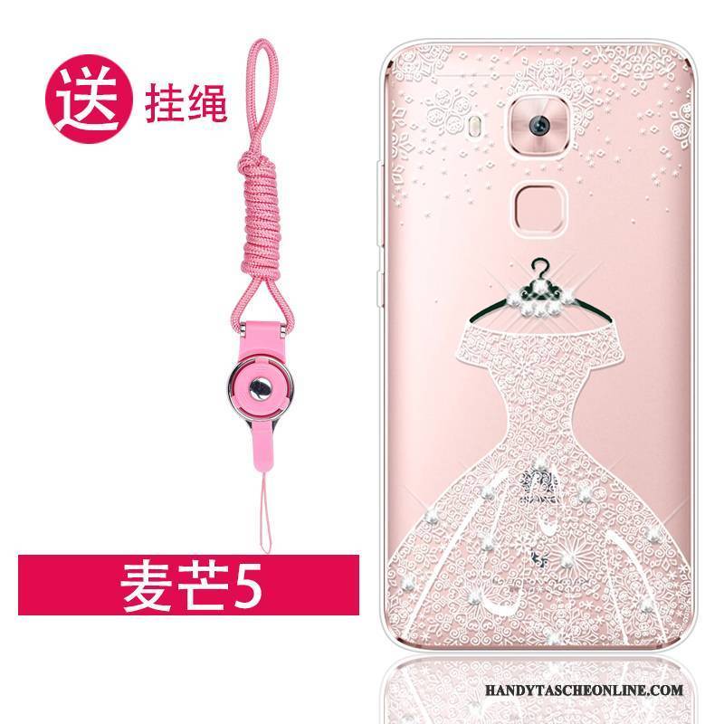 Hülle Huawei G9 Plus Weiche Rosa Anti-sturz, Case Huawei G9 Plus Silikon Handyhüllen