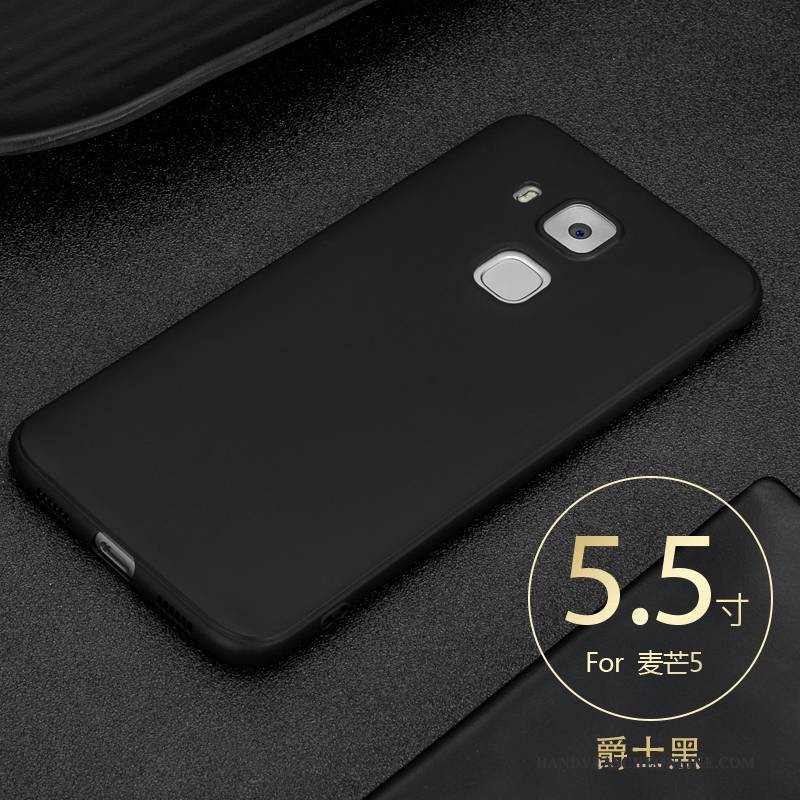 Hülle Huawei G9 Plus Weiche Schwarz Nubuck, Case Huawei G9 Plus Silikon Handyhüllen Schlank