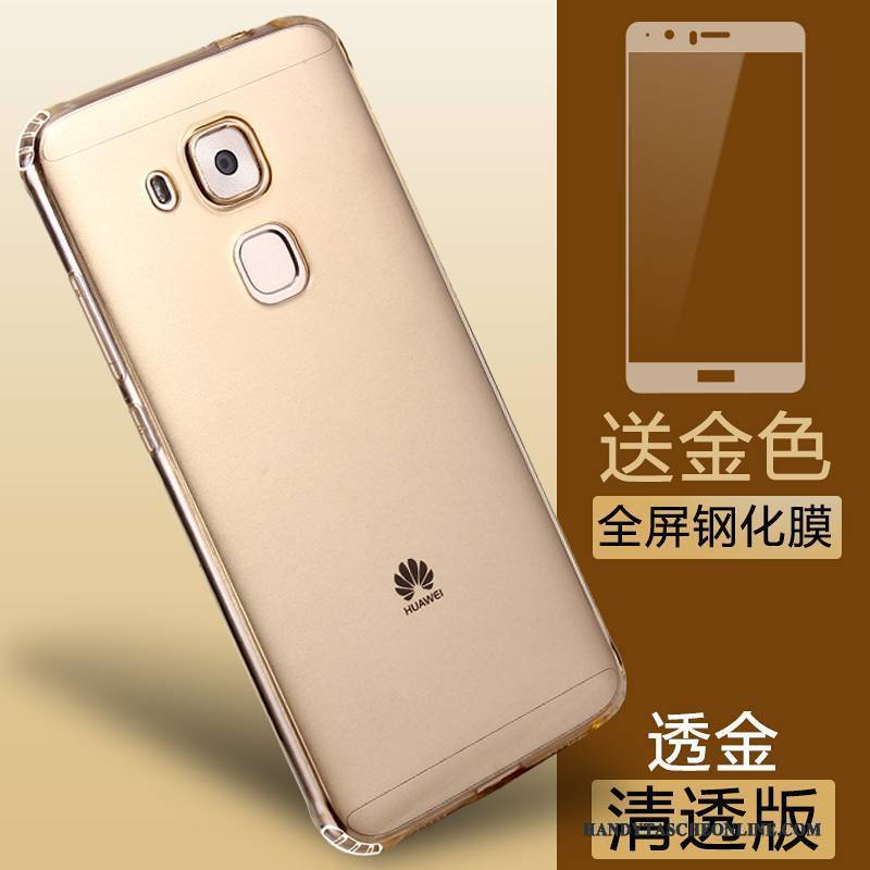 Hülle Huawei G9 Plus Weiche Transparent Handyhüllen, Case Huawei G9 Plus Taschen Anti-sturz Gold