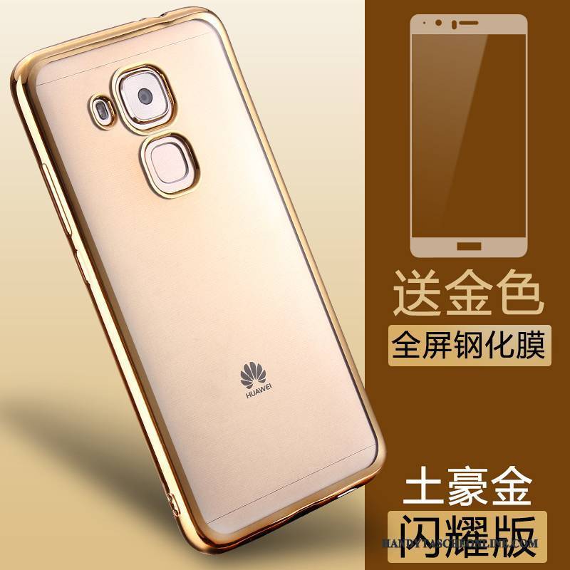 Hülle Huawei G9 Plus Weiche Transparent Handyhüllen, Case Huawei G9 Plus Taschen Anti-sturz Gold